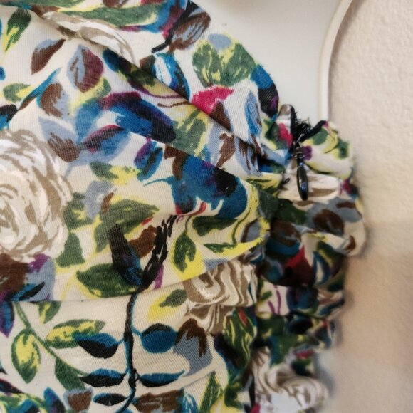 Y2K Papaya Babydoll Halter Neck Tank Top Smoked Boddy RUffle Zip Women S Retro - Picture 7 of 14